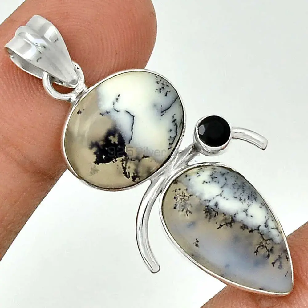 Multi Gemstone Pendants In 925 Fine Silver Jewelry 925SP57-3_1