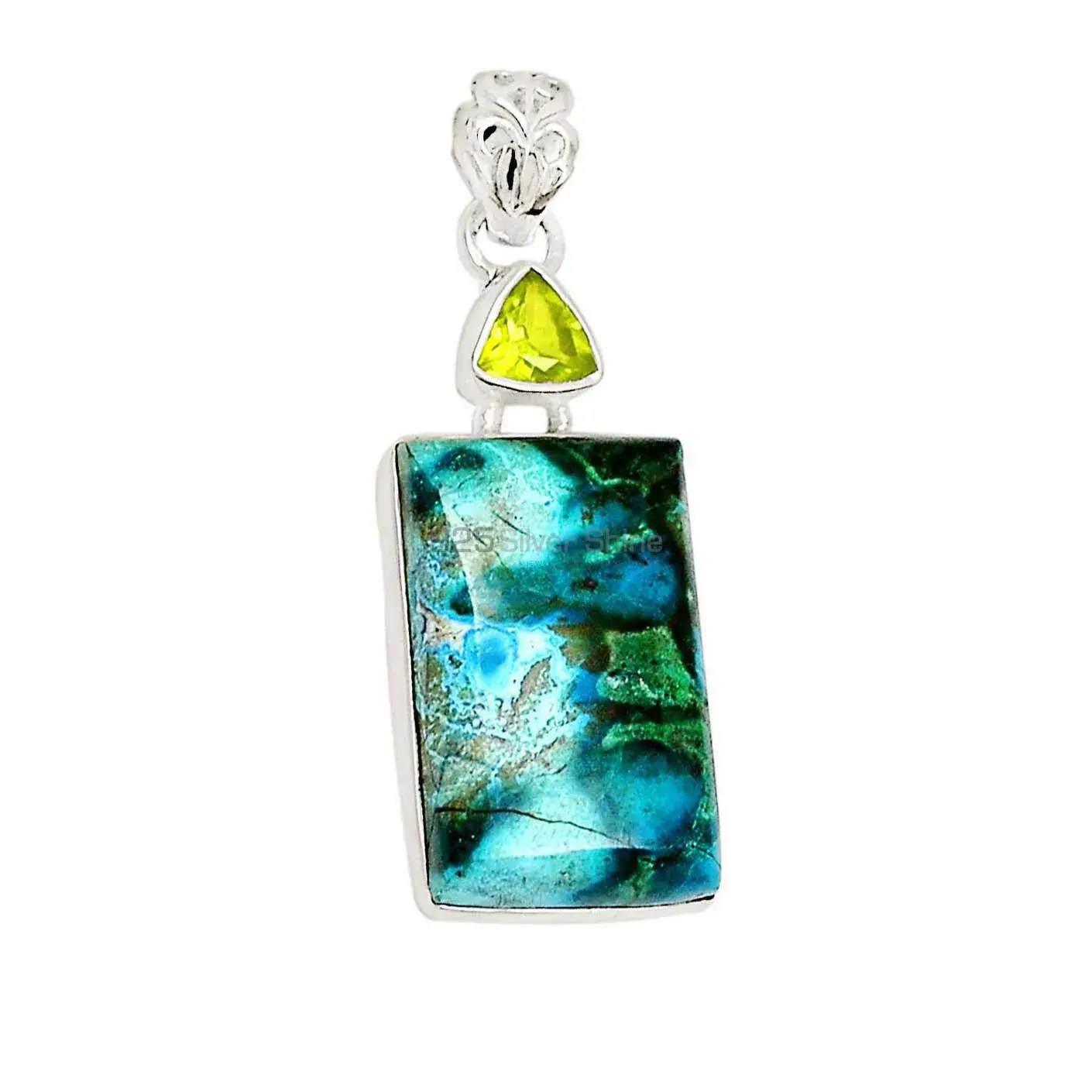 Multi Stone Gemstone Handmade Pendants In 925 Sterling Silver Jewelry 925SP186_2