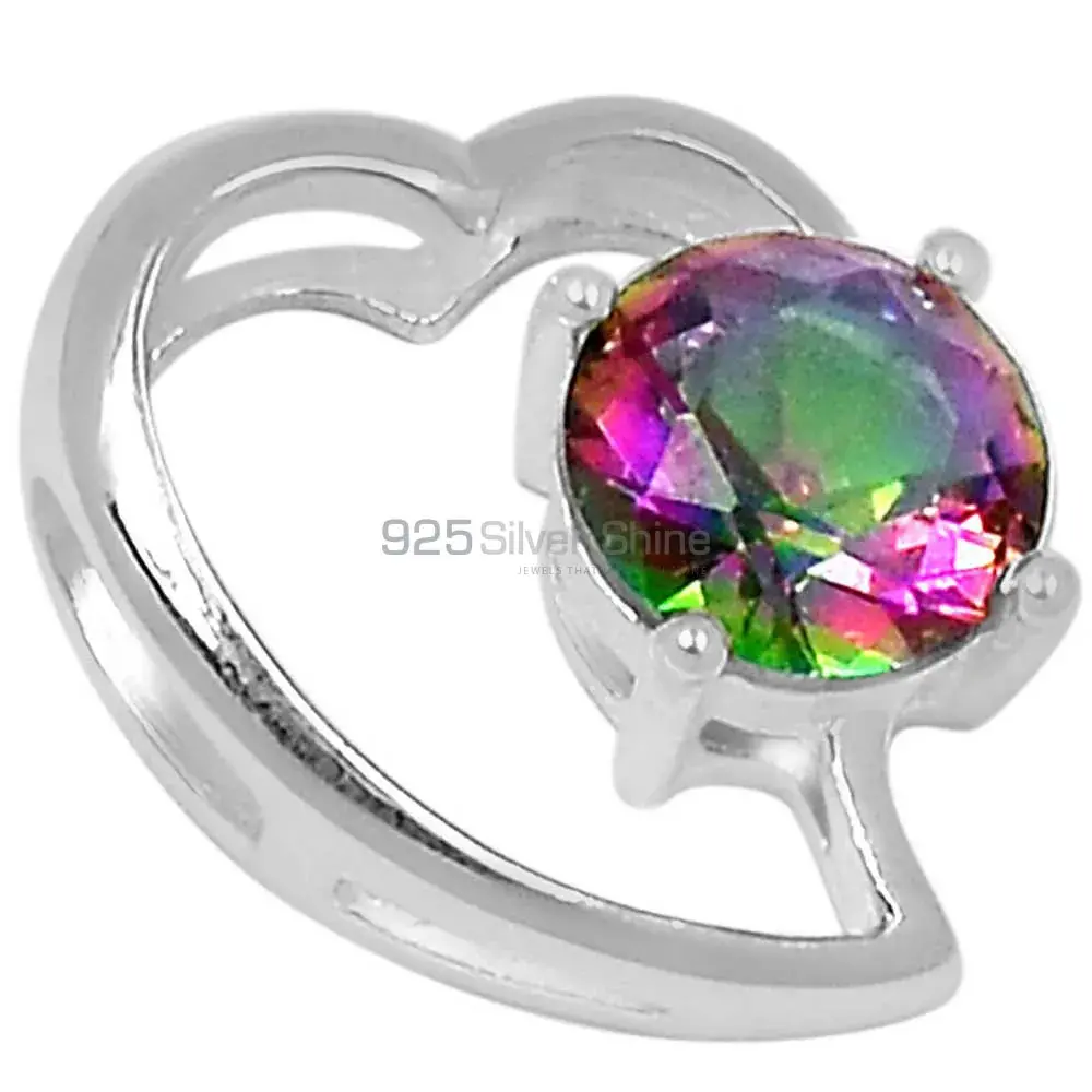 Top Quality Mystic Topaz Gemstone Pendants Suppliers In 925 Fine Silver Jewelry 925SSP310-7