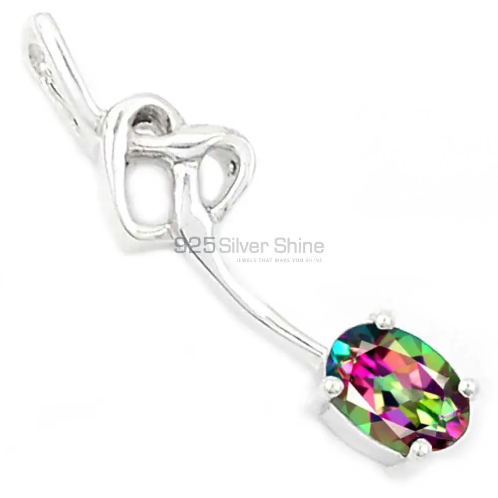 Top Quality Mystic Topaz Gemstone Pendants Wholesaler In Fine Sterling Silver Jewelry 925SP225-8