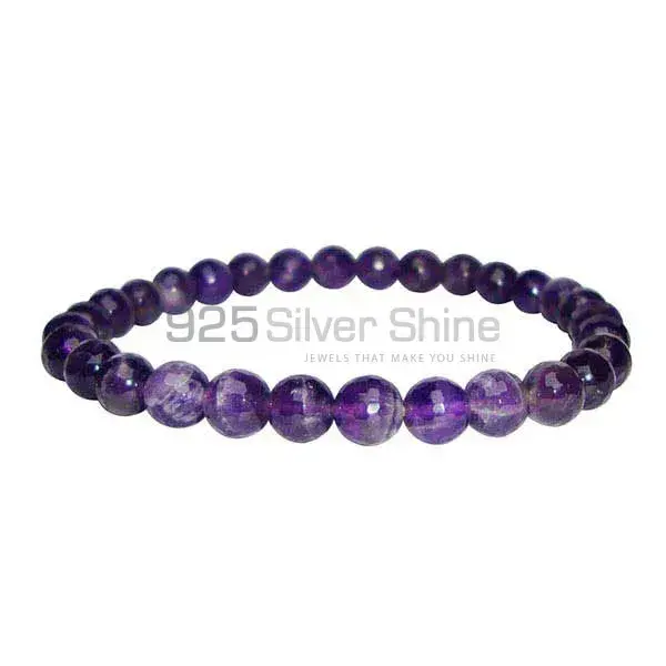 Natural Amethyst Gemstone Beads Bracelets 925BB119_0