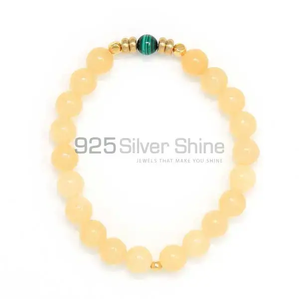 Natural Citrine-Beadschite Gemstone Beads Bracelets 925BB151_0
