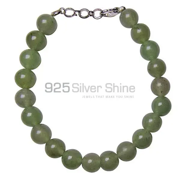 Top Quality Natural Loose Green Aventurine Gemstone Beads Bracelets 925BB125_1