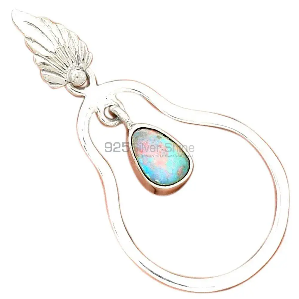 Opal Gemstone Pendants In 925 Fine Silver Jewelry 925SP31-1