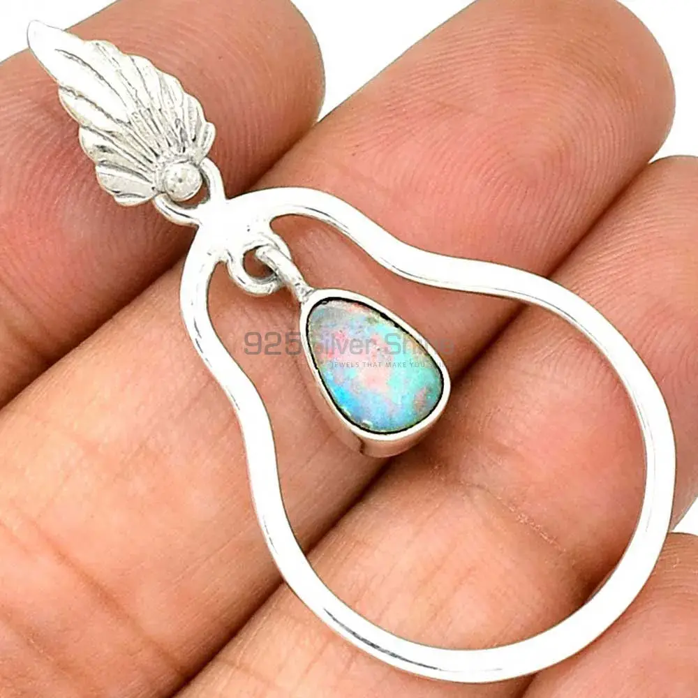 Top Quality Opal Gemstone Pendants Suppliers In 925 Fine Silver Jewelry 925SP31-1_0
