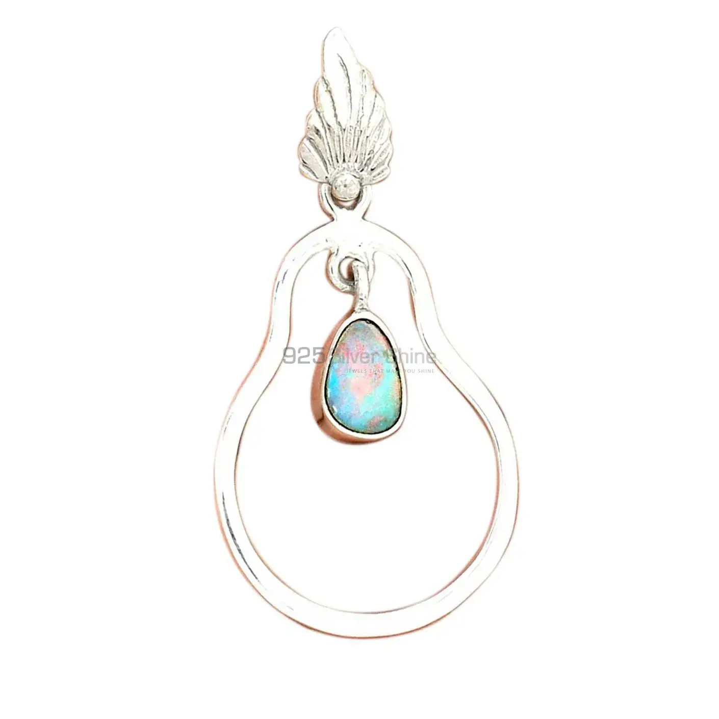 Opal Gemstone Pendants In 925 Fine Silver Jewelry 925SP31-1_1