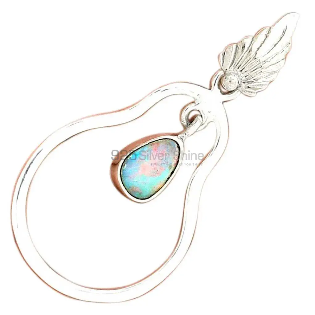 Top Quality Opal Gemstone Pendants Suppliers In 925 Fine Silver Jewelry 925SP31-1_2