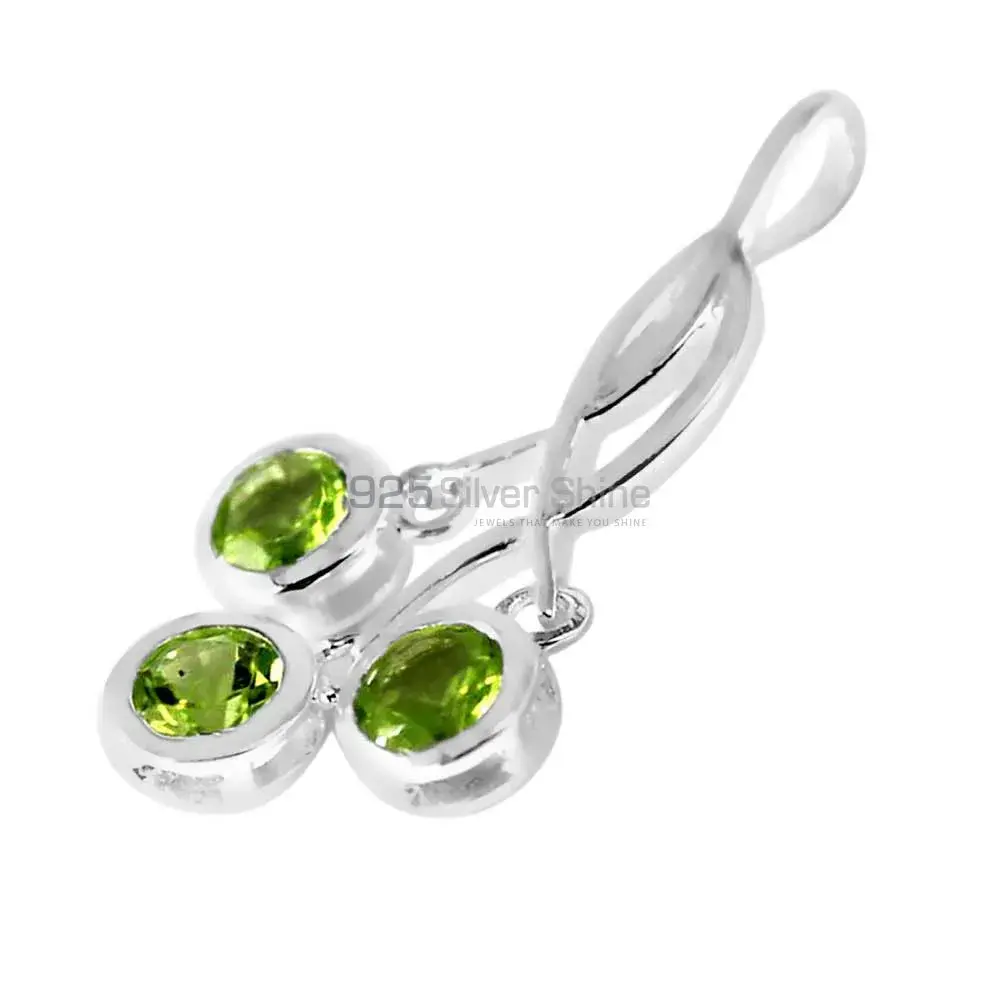 Peridot Gemstone Handmade Pendants In 925 Sterling Silver Jewelry 925SP227-7_1