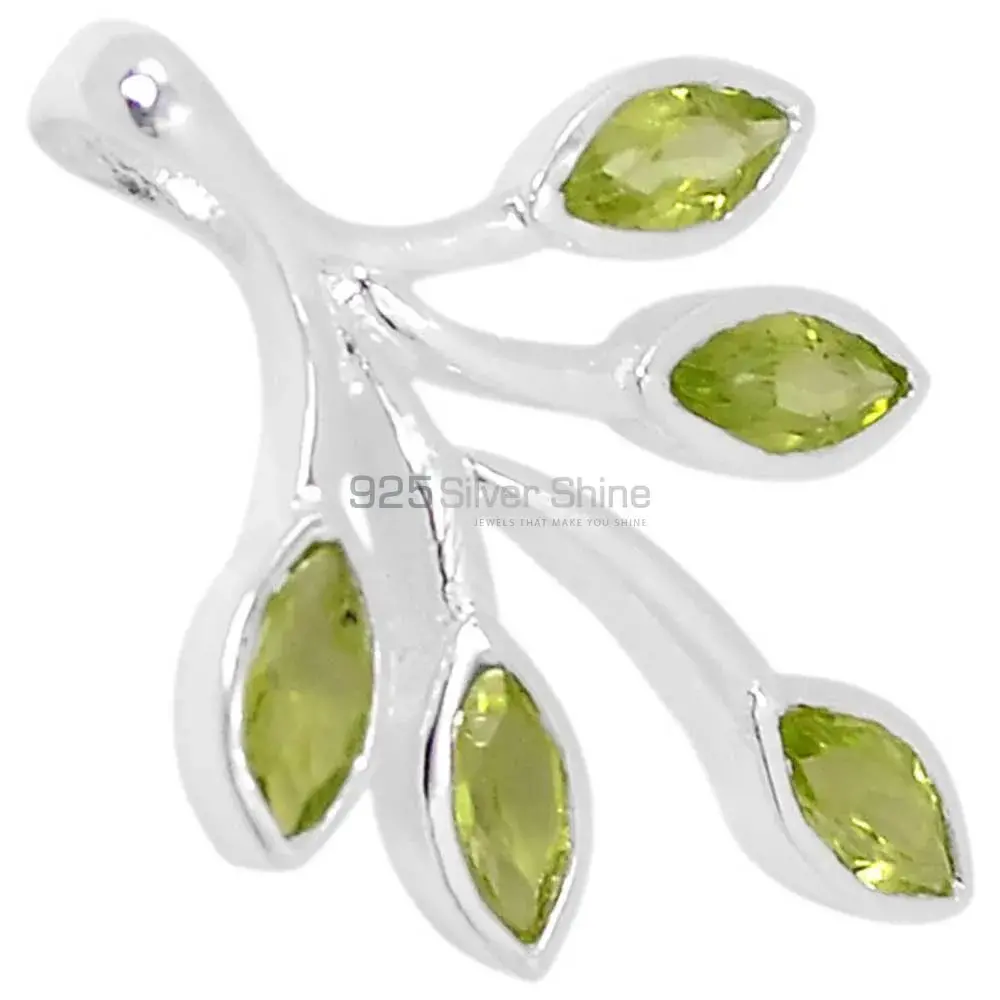 Top Quality Peridot Gemstone Handmade Pendants In 925 Sterling Silver Jewelry 925SSP337