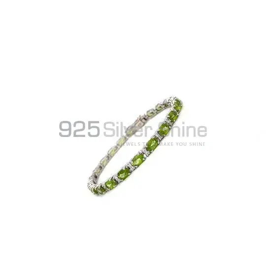 Top Quality Peridot Gemstone Handmade Tennis Bracelets In 925 Sterling Silver Jewelry 925SB195_0