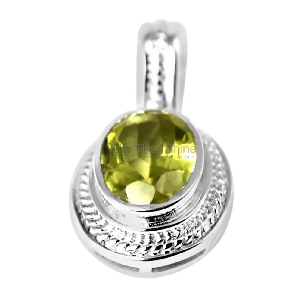 Peridot Gemstone Pendants In 925 Solid Silver Jewelry 925SP235-1_0