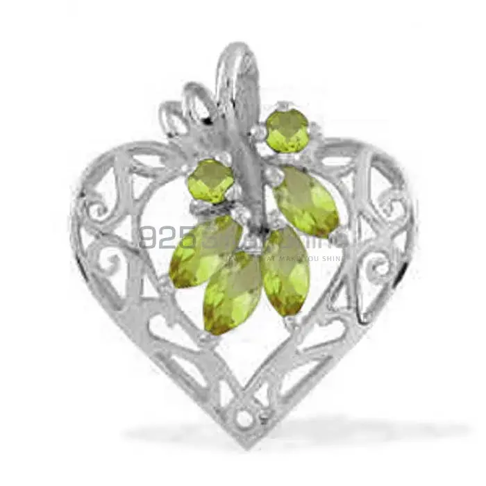 Peridot Gemstone Pendants In Fine Sterling Silver Jewelry 925SP1648