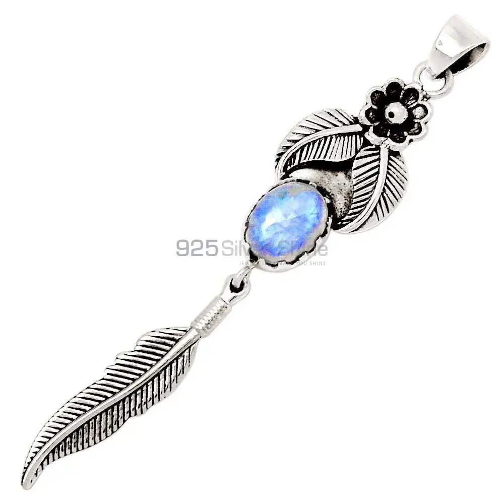 Rainbow Gemstone Handmade Pendants In 925 Sterling Silver Jewelry 925SP104-2_1