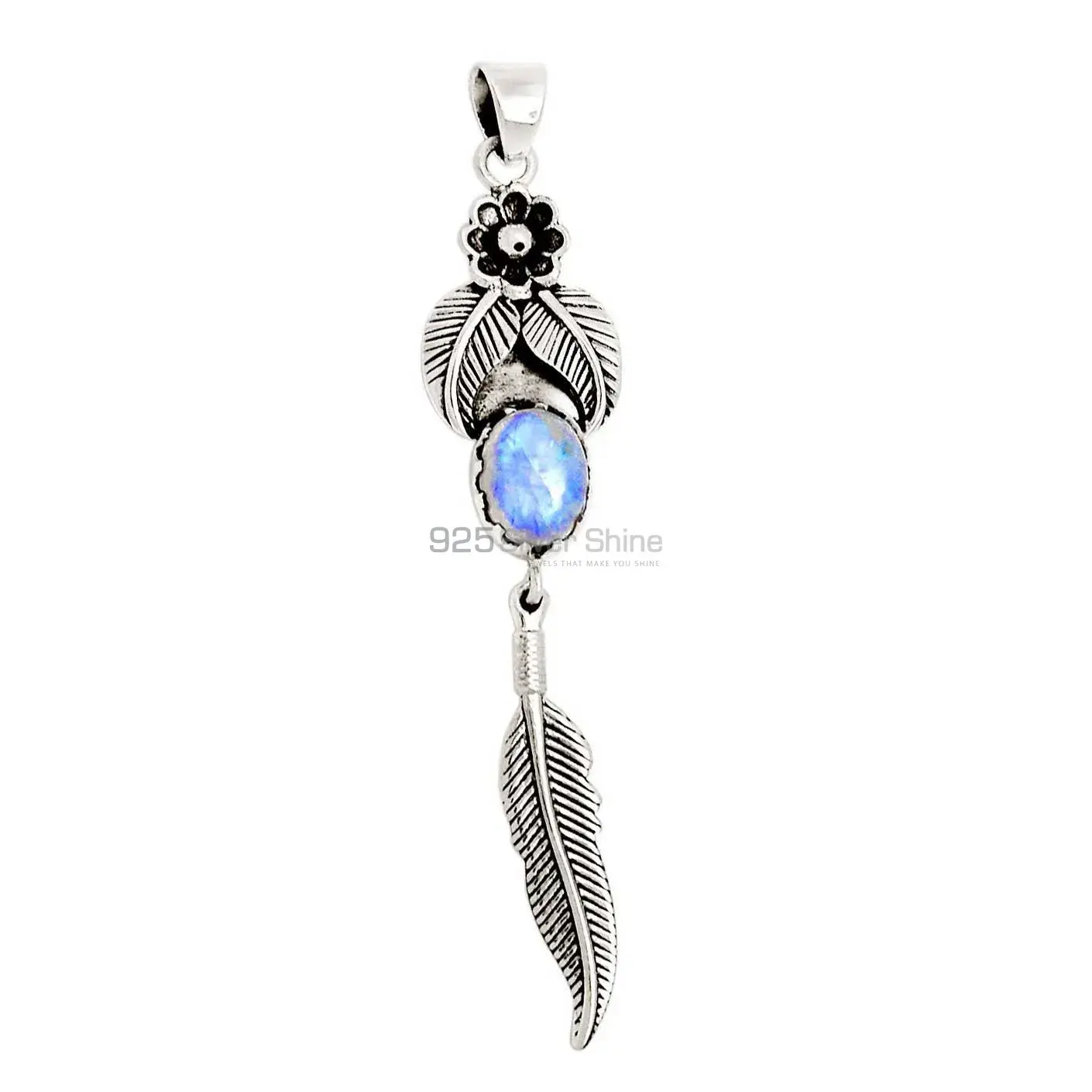 Rainbow Gemstone Handmade Pendants In 925 Sterling Silver Jewelry 925SP104-2_2