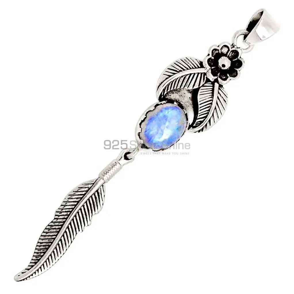Rainbow Gemstone Handmade Pendants In 925 Sterling Silver Jewelry 925SP104-2_3