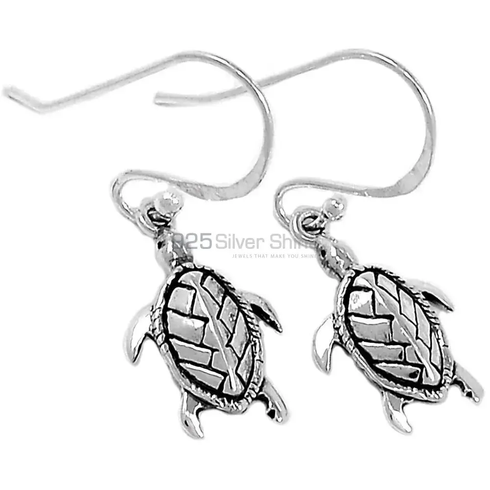 Tortoise Earrings In Fine 925 Sterling Silver 925SE2902