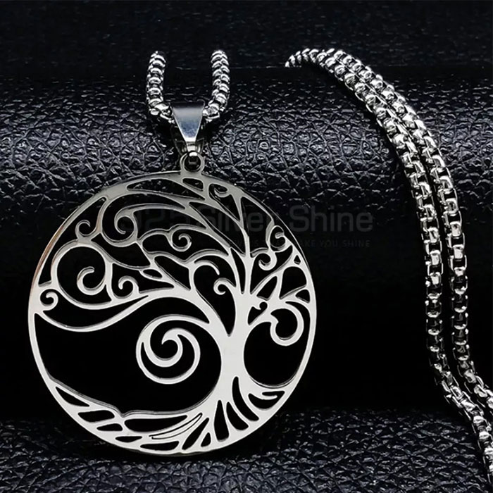 Tree Of Love Symbol Minimalist Necklace In Sterling Silver TLMN612