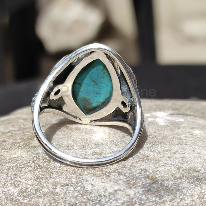 Turquoise-Blue Topaz Marquise Gemstone Ring In 925 Sterling Silver SSR55_1