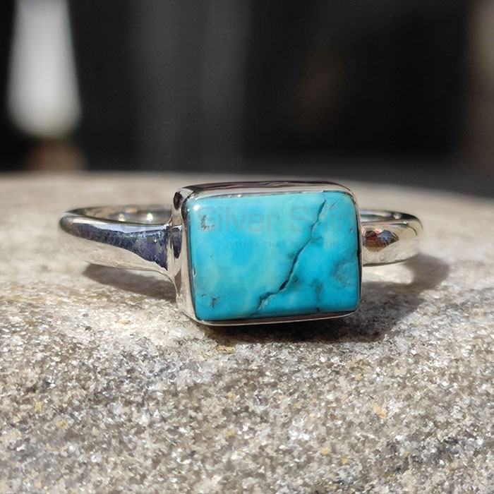 Turquoise Gemstone Ring In 925 Sterling Silver Jewelry SSR91