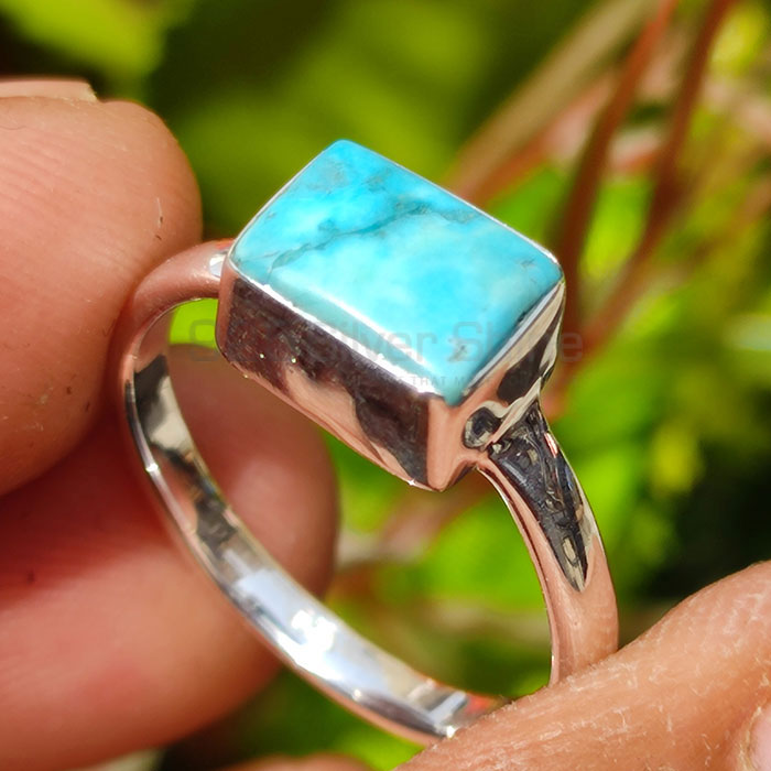 Turquoise Gemstone Ring In 925 Sterling Silver Jewelry Suppliers SSR91_2