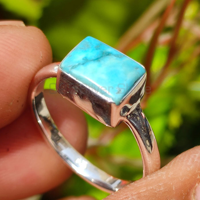 Turquoise Gemstone Ring In 925 Sterling Silver Jewelry SSR91_2