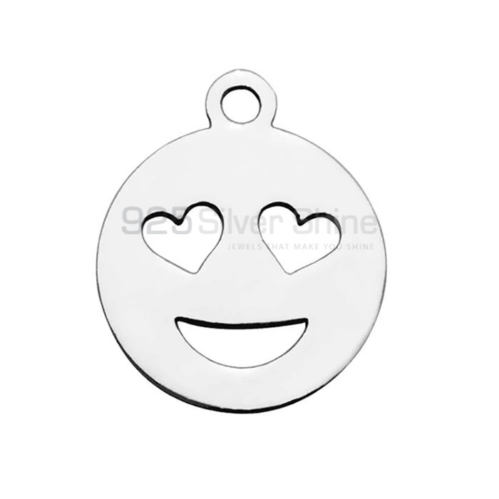 Two Heart Smiley Cut Pendant In 925 Sterling Silver SMMP440