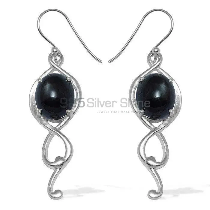 Unique 925 Sterling Silver Earrings In Black Onyx Gemstone Jewelry 925SE828