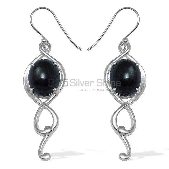 925 Sterling Silver Earrings In Black Onyx Gemstone Jewelry 925SE828_0