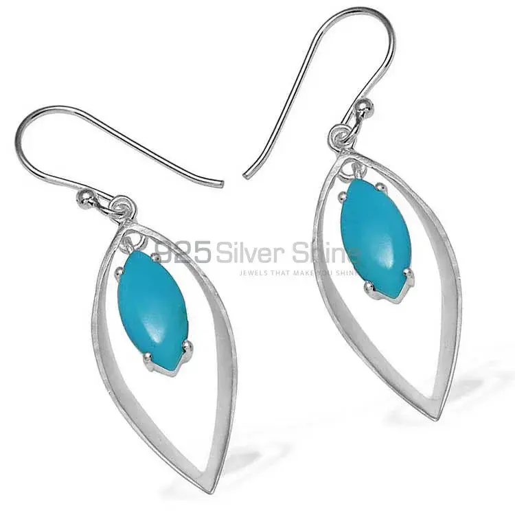 Unique 925 Sterling Silver Earrings In Chalcedony Gemstone Jewelry 925SE907_0