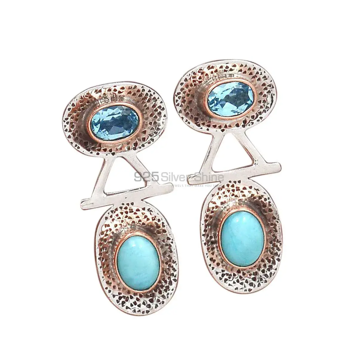 925 Sterling Silver Earrings In Multi Gemstone Jewelry 925SE2148_0