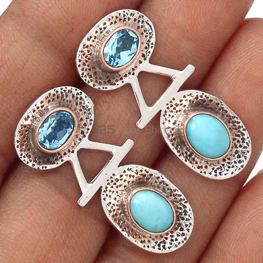 925 Sterling Silver Earrings In Multi Gemstone Jewelry 925SE2148_1