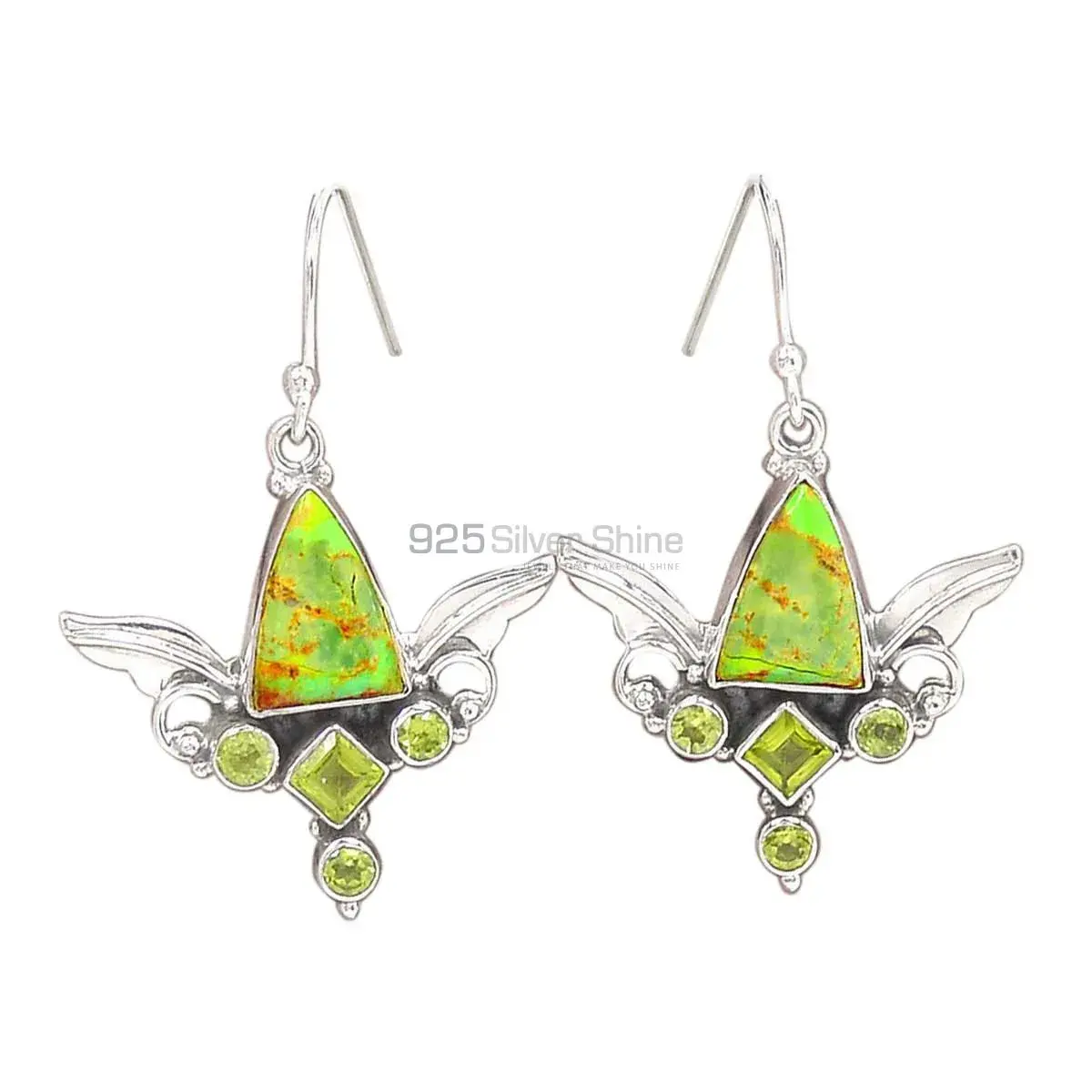 Unique 925 Sterling Silver Earrings In Multi Gemstone Jewelry 925SE2622