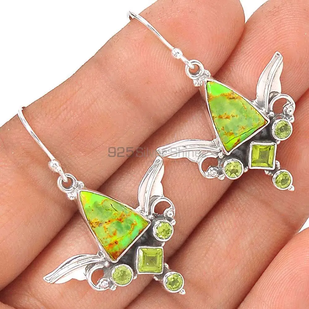 Unique 925 Sterling Silver Earrings In Multi Gemstone Jewelry 925SE2622_1