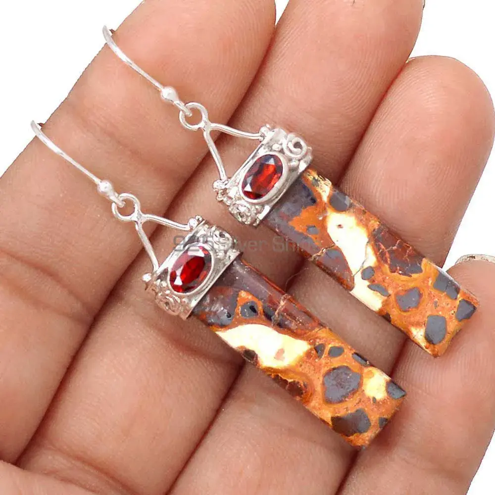 925 Sterling Silver Earrings In Multi Gemstone Jewelry 925SE3098_1