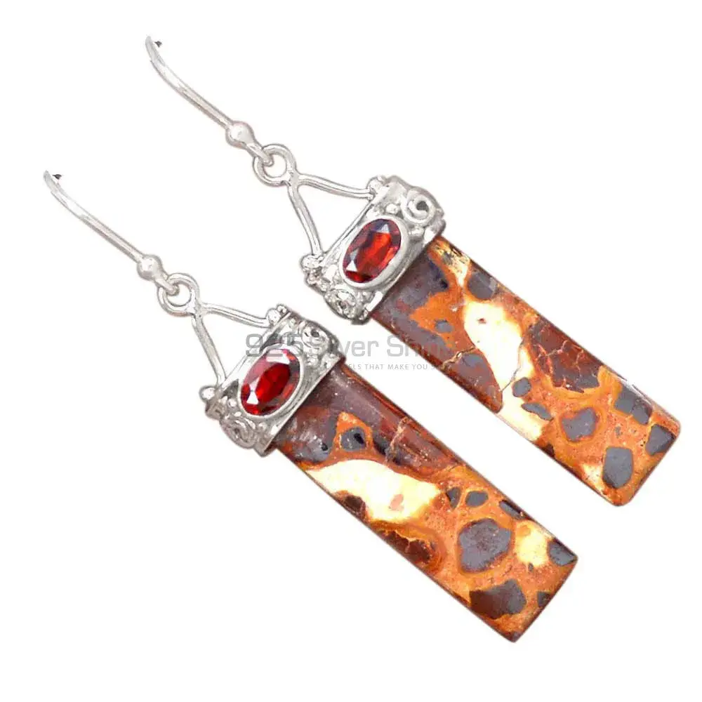 Unique 925 Sterling Silver Earrings In Multi Gemstone Jewelry 925SE3098_1