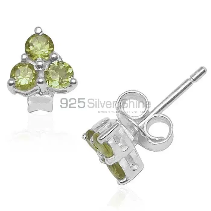 925 Sterling Silver Earrings In Peridot Gemstone Jewelry 925SE749_0