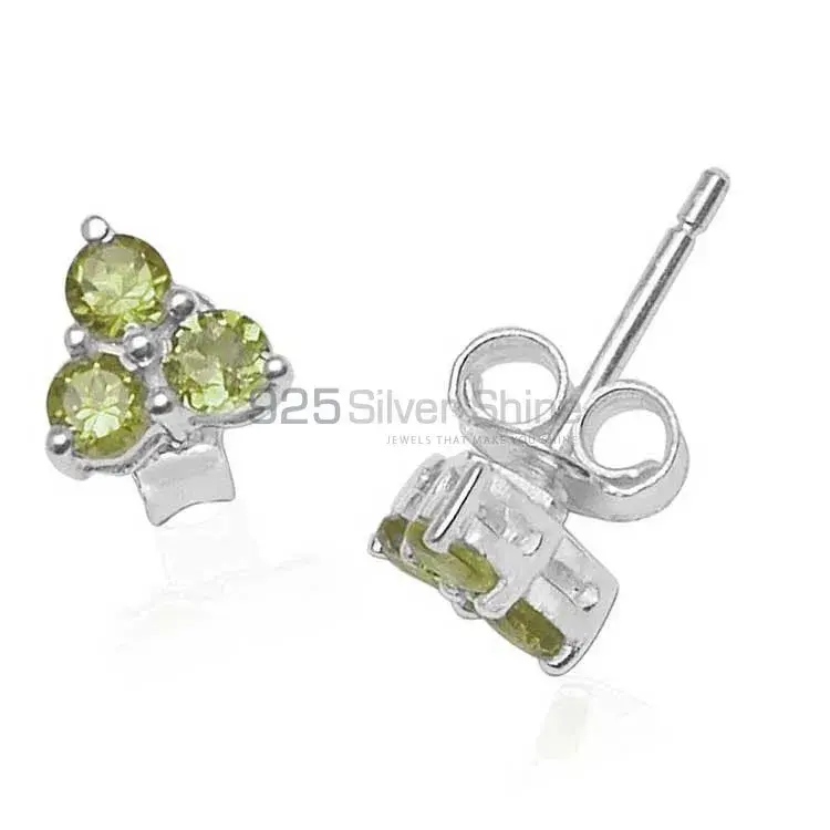 Unique 925 Sterling Silver Earrings In Peridot Gemstone Jewelry 925SE749_0