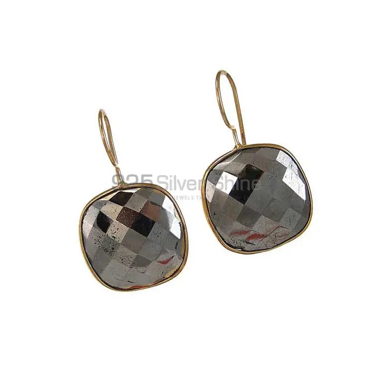 Unique 925 Sterling Silver Earrings In Pyrite Gemstone Jewelry 925SE1968_0