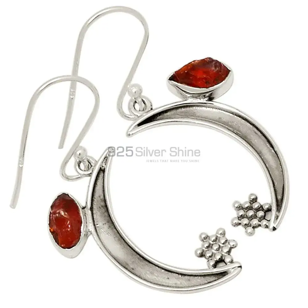 925 Sterling Silver Earrings In Carnelian Gemstone Jewelry 925SE680_0