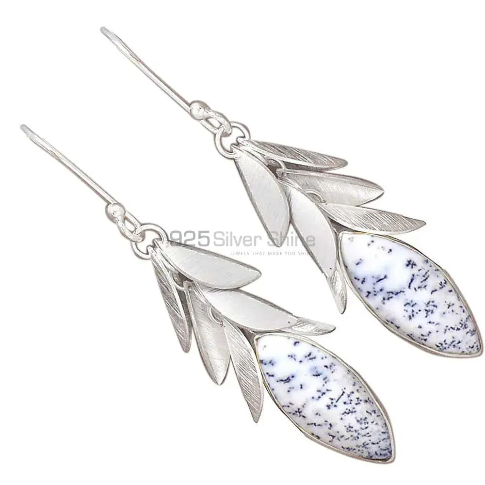 Unique 925 Sterling Silver Earrings Wholesaler In Dendritic Opal Gemstone Jewelry 925SE3029_0