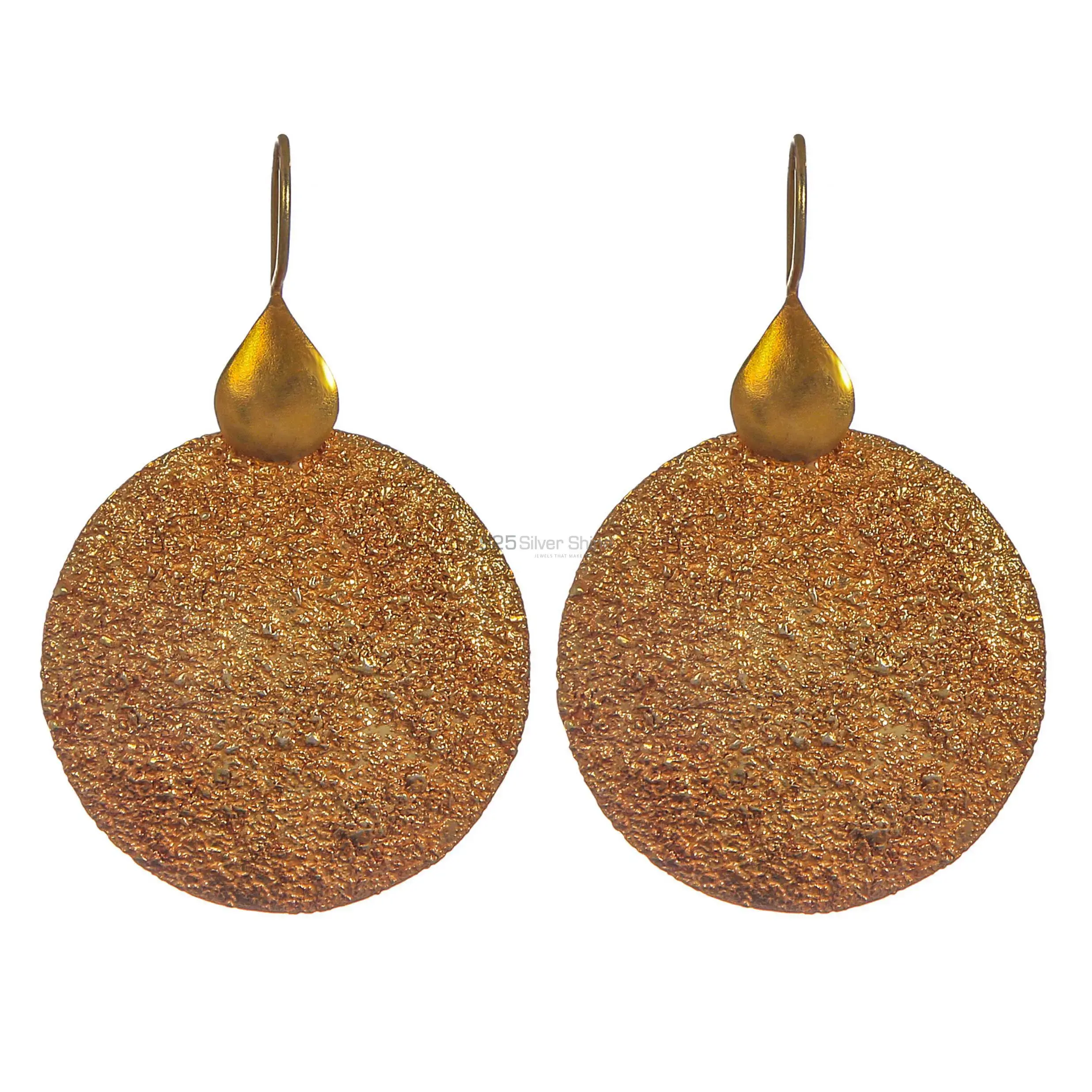 Unique 925 Sterling Silver Earrings Wholesaler In Gold Plated 925SE285