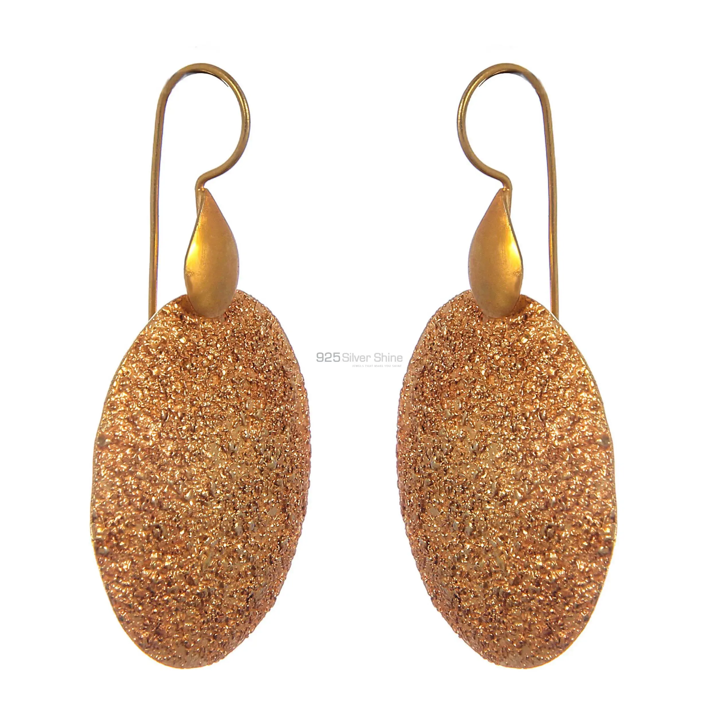 925 Sterling Silver Earrings In Gold Plated 925SE285_1
