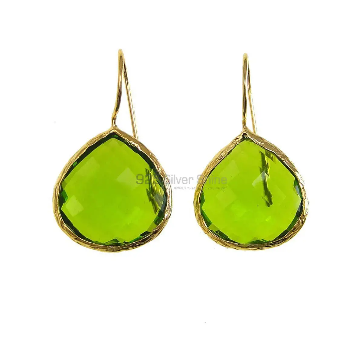 925 Sterling Silver Earrings In Hydro Peridot Gemstone Jewelry 925SE1978_0