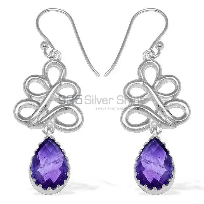 Unique 925 Sterling Silver Earrings Wholesaler In Iolite Gemstone Jewelry 925SE838