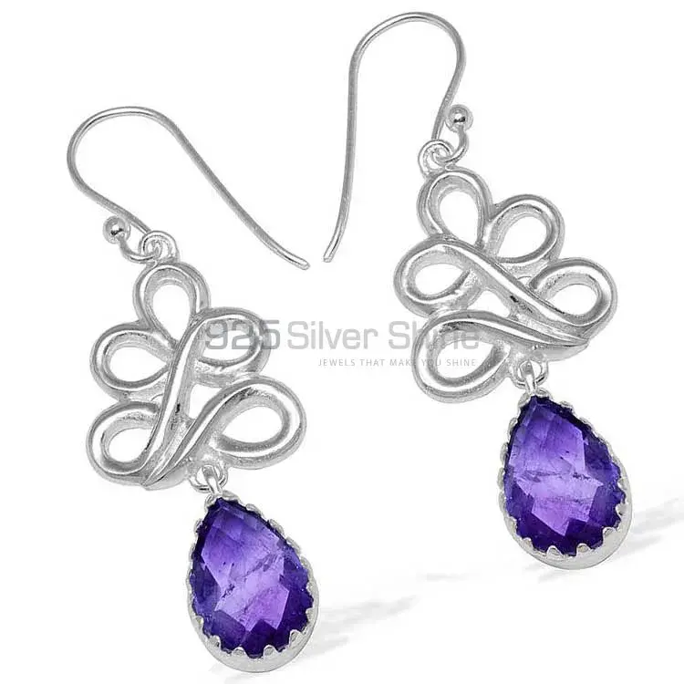 Unique 925 Sterling Silver Earrings Wholesaler In Iolite Gemstone Jewelry 925SE838_0