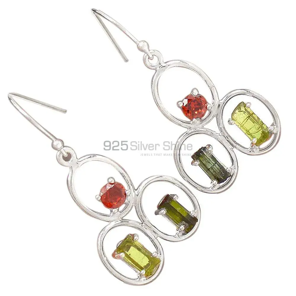 Unique 925 Sterling Silver Earrings Wholesaler In Tourmaline Gemstone Jewelry 925SE2632_0