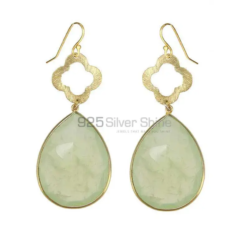 925 Sterling Silver Handmade Earrings In Aqua Gemstone Jewelry 925SE1909_0