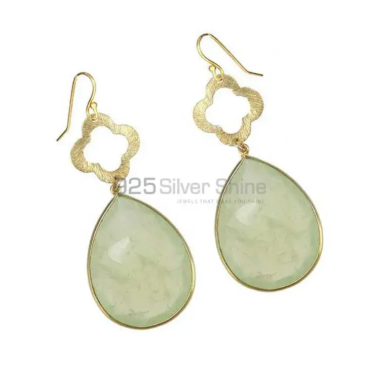925 Sterling Silver Handmade Earrings In Aqua Gemstone Jewelry 925SE1909_1