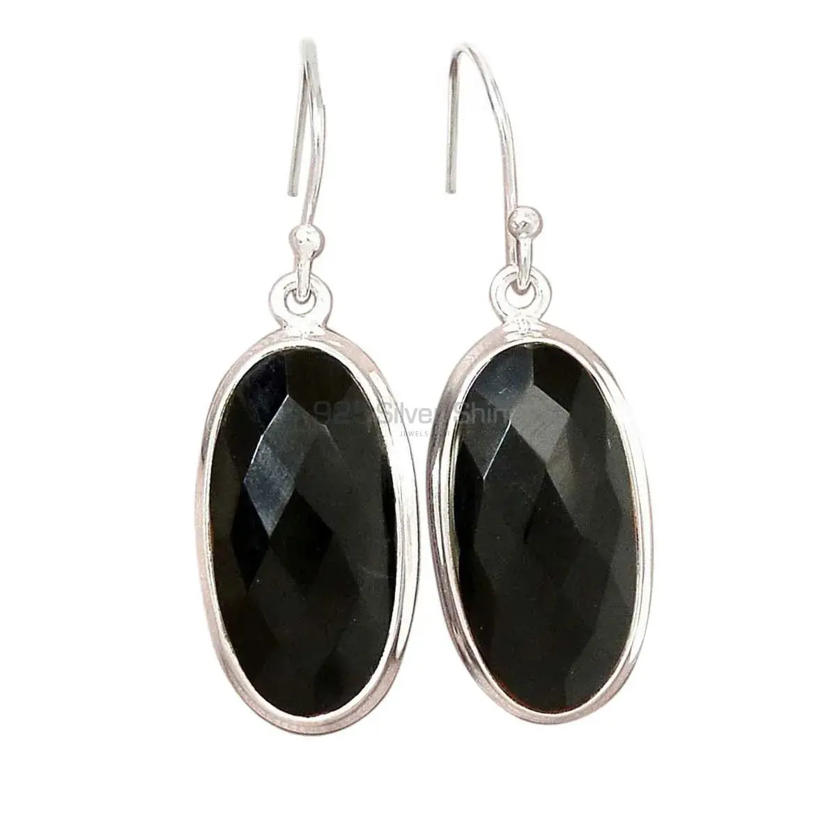 Unique 925 Sterling Silver Handmade Earrings Exporters In Black Onyx Gemstone Jewelry 925SE2710_9