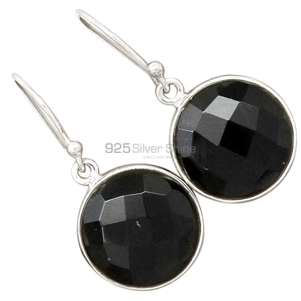 925 Sterling Silver Handmade Earrings In Black Onyx Gemstone Jewelry 925SE2710_12